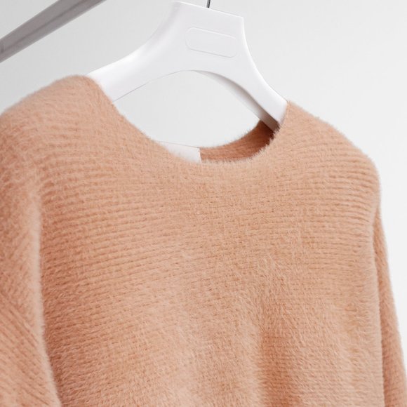 Michelle Mason Pink Oversized Cropped Sweater - Picture 4 of 8